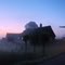 Foggy daybreak at the WIPBRUG ,OPMEER.