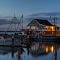 Ouddorp Harbor at dawn