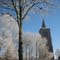 Hoogeloon - church tower in snow